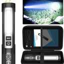 Rechargeable Flashlights High Lumens - Super Bright Small Pocket Magnetic Flashlight, 8 Modes LED Tactical Flash Light, Dual Button Powerful Flashlight for Camping (1, Pure Black)