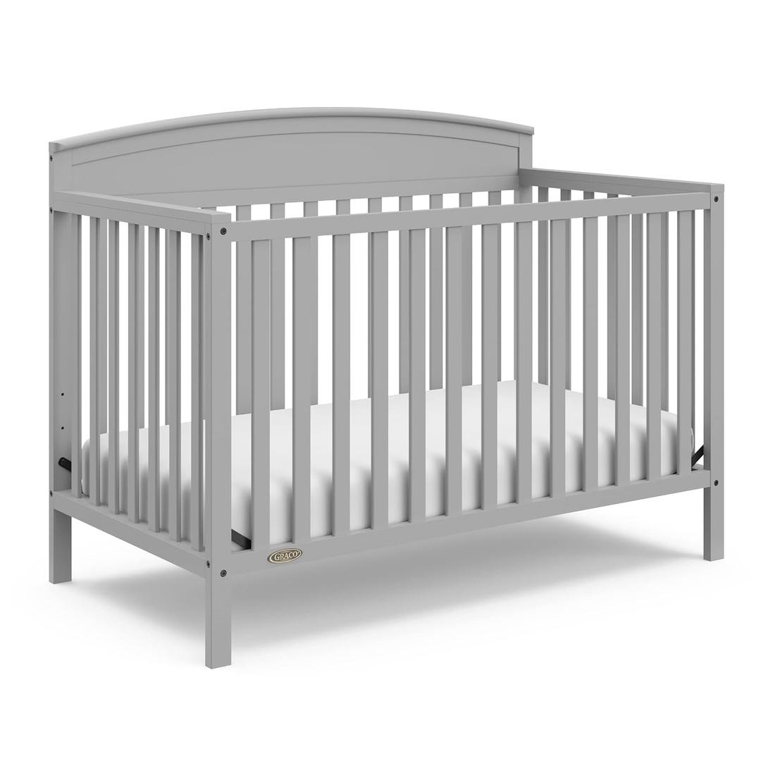 Graco Benton 5-in-1 Convertible Crib GREENGUARD Gold Certified, Converts from Baby Crib to Toddler Bed, Daybed and Full-Size Bed, Fits Standard Full-Size Crib Mattress (Pebble Gray)