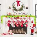 6 Feet Christmas Garland Decorations Xmas Lime Green Faux Fur Ribbon Trim with Red Green Balls Xmas Tree Winding Furry Stripe for Mantel Fireplace Decoration Indoor Outdoor Table Decor