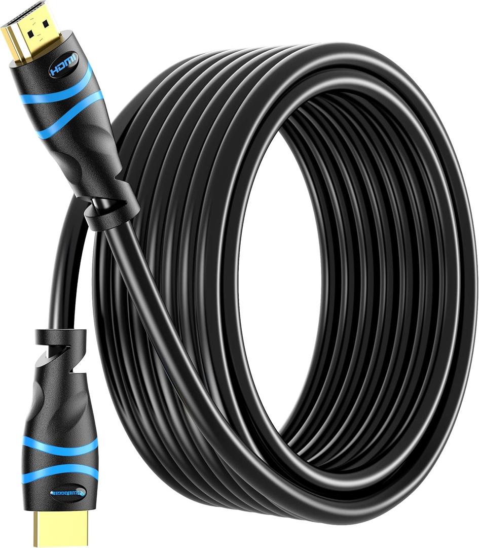 BlueRigger 4K HDMI Cable 35FT (4K 30Hz, HDR10, in-Wall CL3 Rated, High Speed, HDCP2.2, eARC) - Long HDMI Cable Compatible with Home Theatre, HDTV, Gaming Consoles, Streaming Devices
