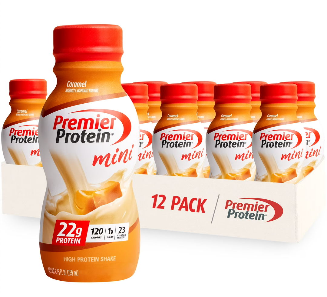 Premier Protein Shake, Caramel, 22g Protein, 8.75 fl oz, 12 Ct BBD Aug 07 2026
