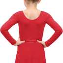 Stelle Girls Ballet Leotards Toddler Dance Combo with Skirt and Tights (Red)