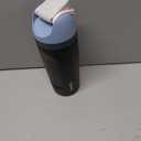 black and pastel blue Owala FreeSip insulated stainless steel water bottle 16oz