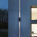 Outdoor Wall Lights, LED Up Down Exterior Lighting Fixtures, IP65 Waterproof Outdoor Light Fixture, 85-265V 20W 3000k Aluminum Porch Light, Modern Patio Wall Light Fixture Black (1 PCS Large Black)