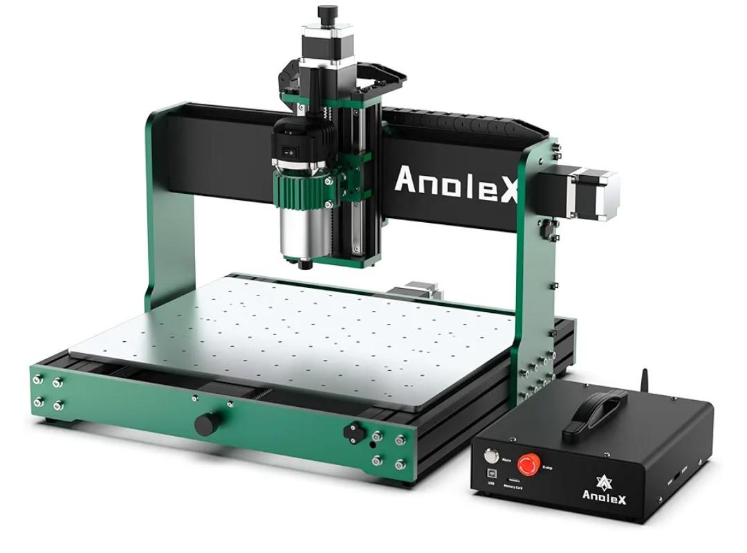 CNC Router Machine 4030-Evo Ultra 2, All-Metal XYZ Axis Dual Steel Linear Guides & Ball Screws with 800W Trim Router for Metal Aluminum Brass Wood Acrylic PCB