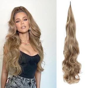 DORILA Flexible Wrap Around Ponytail Hair Extensions 32 Inch Long Curly Pony Tails Wavy Hair Ponytails Hairpieces For Women Daily Use (M8-25)
