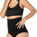 UpSpring C-Section Tummy Control Panties High Waist Postpartum Underwear for Womens, Nude/Black, L/XL