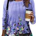 onlypuff Womens Top Long Sleeve Shirts for Women Cute Ladies Top Fashion Fall Tops 2024 Tunic Tops Blouses (XXL)