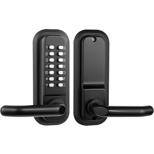 New Upgraded Gen-3 Mechanical Door Lock with Handle,Waterproof Outdoor Keyless Gate Lock with Keypad,for Bedroom,Garden,Yard, Warehouse Doors and Various Other Indoor and Outdoor Doors