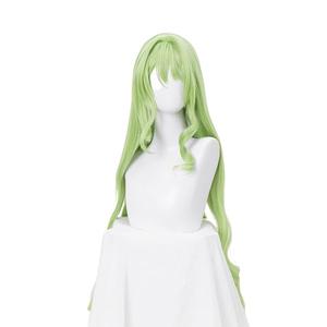 Anime Cosplay Wig 90cm Long Curly Hair Pale Green Synthetic Wigs for Women Halloween Party