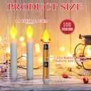 Macarrie 108 Pieces Flameless LED Taper Candles Battery Operated Candles, Flickering Light Electric Handheld Candlesticks, Halloween Christmas Church Party Weddings Decoration(White)