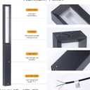 MVBT Path Light Wired, AC100-240V 71" Outdoor Pathway Lights, Waterproof 3000K Bollard Lights, Walkway Driveway Pole Lamp Bright LED Landscape Lighting for Outside Patio Sidewalk Garden Yard Lawn