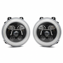 9 Inch Round LED Headlights Replacement for 2018-2025 Jeep Wrangler JL JLU Unlimited Gladiator JT Accessories [DOT Approved] [Dual-HALO DRL] Sealed Beam Front Head Light Lamp Bulb