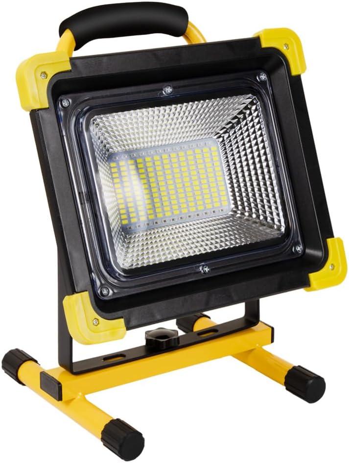 Lanfu 20000 LM Portable Rechargeable led work light with stand,200W Waterproof Flood Light,Switch Adjustable Brightness,Super Bright Cordless Job Site Light for Garage Workshop Car Outdoor lighting (LFUS-200W-Y)
