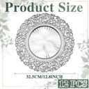 13 Inch Silver Plastic Charger Plates Set 12 Pack, Elegant Round Disc Chargers for Table Setting, Decorative Placemats for Regular Dinner Plates, Holidays, Events, and Entertaining (Design B)