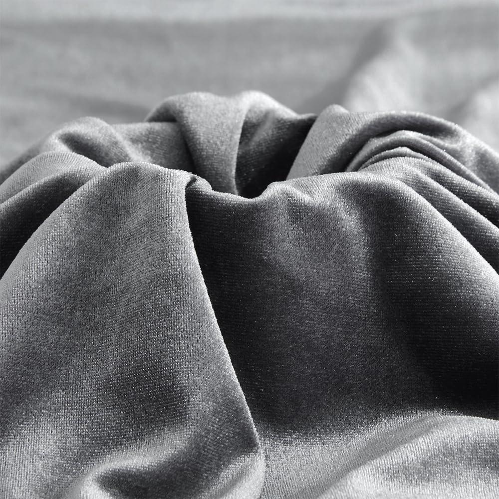 Grey Velvet Fabric by The Yard,1 Yard 60" Wide Soft Stretchy Velvet Cloth for Upholstery Sofa Chair Cover,DIY Sewing,Costume,Craft,Curtain