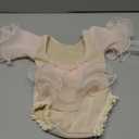 Ylsteed Newborn Photography Outfits Girl Lace Romper with Headband Photo Shoot Outfits Girls Photo Props - Ruffles Beige