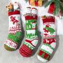 3 x JOYIN 18 Christmas Stockings 3 Packs, Large Size Rustic Cable Knit Xmas Stocking in Red & Green, for Family Holiday Season Decorations