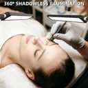 Lash Light Adjustable Height Dual Arms 30W LED Esthetician Flat Base Lamp