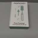 Momcozy Bottle Brush Kit with Push-Press Foam Design - Newborn Essentials Gift, Portable Cleaning Tool for Home & Travel, Baby Bottle Cleaner Brush for Breast Pumps & Nipples, Green (Press Bubble Style)