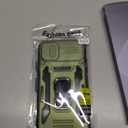 DEERLAMN Case for iPhone XR with Slide Camera Cover+Screen Protector (1 Pack),Rotated Ring Kickstand Military Grade Shockproof Protective Cover 6.1 Inch-Olive Green