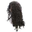 karlery Women's Fluffy Curly Dark Brown wig Halloween Cosplay Wig Anime Costume Party Wig