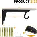 10 Inch Heavy Duty Wall Mounted Closet Shelf Brackets Supports 400lbs, for Closet/Garage/Outdoor 4 pcs (Missing 1 Pc)