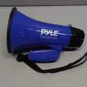 Pyle PMP21BL Portable Megaphone Speaker Siren Bullhorn - Compact and Battery Operated with 20 Watt Power, Microphone, 2 Modes, PA Sound and Foldable Handle for Cheerleading and Police Use, Blue
