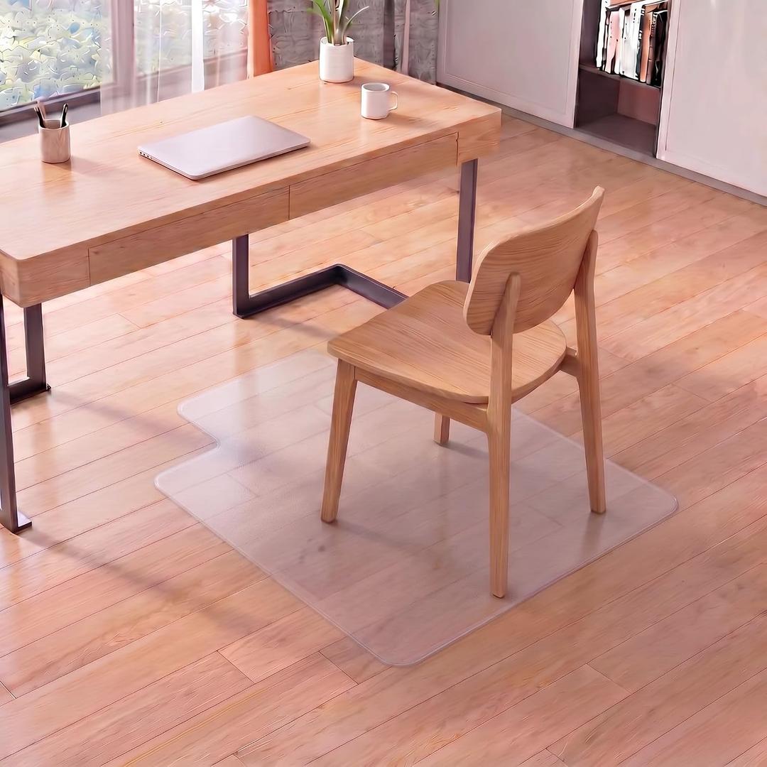 28" X 30" Chair Mat for Hardwood Floor & Carpet, T-Shaped