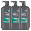 DOVE MEN + CARE Body and Face Wash with Wild Mint Oil, Invigorating Revive 3N1 with 24-Hour Nourishing Micromoisture Technology, 30 oz 3 Count