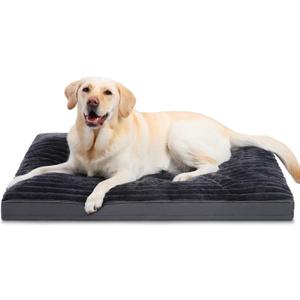 Vonabem Large Dog Bed Washable with Removable Cover Waterproof, Dog Crate Beds for XL Large Medium Small Dogs Cats, Soft Flannel Pet Beds Anti-Slip Kennel Pad 36 inch