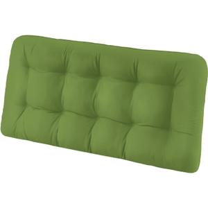 Tufted Bench Cushions for Outdoor Furniture, 44" x 19" Porch Swing Cushions Filled with Foam, Overstuffed Patio Cushions for Bench Loveseat with 2-3 Seats,Thick and Water Resistant, Grass Green