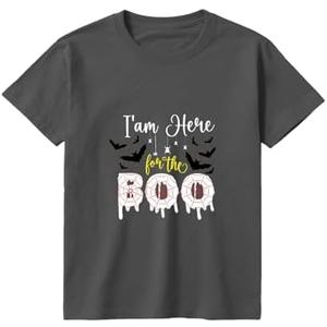 Halloween Shirts for Kids Boys Girls Toddler Halloween Shirt Pumpkin Shirts Ghost Clothes Short Cotton Sleeve Tee 2T-8Y