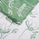 Amazon Basics Lightweight Microfiber Comforter Set, 5-Piece, Bed-in-A-Bag, Twin/Twin XL, Green Floral