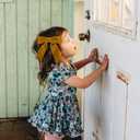 2 x 2PCS 5" Velvet Brown Hair Bows Girls Hair Clips Ponytail Holder Accessories for Girls Toddlers