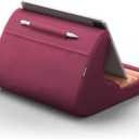 Lamicall Tablet Holder, Tablet Pillow Stand - Tablet Pillow Soft Pad for Bed and Lap, with Stylus Mount & Pocket, for iPad Pro 12.9, Air, Mini, Kindle, Galaxy Tab and 4-13" Tablet, Dark Red