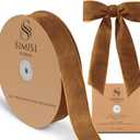 Copper Velvet Ribbon 1.5'' 25 Yards for Christmas Tree, Gift Wrapping, Flower Bouquet, Wreath Decorations, Bow Making