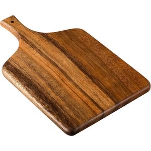 SOFE Walnut Wood Cutting Board with Handle, Rectangle Cheese Serving Board, Wooden Chopping Board Kitchen Charcuterie Board, Decorative Trays for Serving Food Bread Fruit Snack Meat, 15" X 8.7"