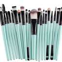 KOLIGHT® 20 Pcs Pro Makeup Set Powder Foundation Eyeshadow Eyeliner Lip Cosmetic Brushes (Black+Green)