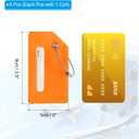 PATIKIL Initial Luggage Tags, 8 Pcs Silicone Suitcase Tag Identifier ID Card Holder Unique Luggage Name Tags with Stainless Steel Loop, Letter S, Orange