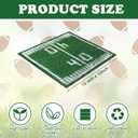 Suncalla 8 Pcs Football Grass Placemats Table Centerpieces Decoration 12 x 12 Inch Artificial Grass Mats Number 40 Football Table Placemats for Soccer Tailgate Birthday Party Decor Supplies