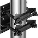 1 Pack 2.67" Pole Mounting Kit, Mast Mount Brackets for Outside Antenna, Street Sign Mounting Hardware for Light Poles, Outdoor Security Camera Bracket, Side Mount Flag Pole Holder Large