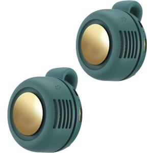 Portable Clip-On Fan, Mini USB Rechargeable 360 Rotatable Fan, 3-Speed Silent Mini Bladeless Fans (Green and Green)