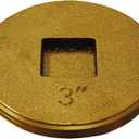 Oatey 42743 3 in. Brass Cleanout Plug with Recessed Head