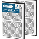 YJSLDPSF 20x30x3 air Filter MERV 13 Pleated Air Filters Replacement Compatible with Zephyr VGF Series 20x30x3 Whole Home Return Air Grille Filter, 20x30x3 MERV 13 Air Filtration System 2 Pack