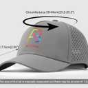 Men Adjustable Baseball Cap with Curved Breathable Quick-Drying Laser-Cut Mesh Back Closure Hat (Gray)