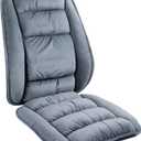 ALIBO Orthopedic Firm Chair Lumbar Support Cushion Set Non-Slip Bottom Coccyx Pads Warm Adjustable Curvature Low Back Pain Relief Relax Pillow for Office,Dinning Chair,Recliners,Sofa and Car Grey