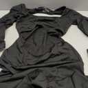 Bhome Maternity Photoshoot Dress Long Sleeve Sexy Cut-Out Backless Maternity Maxi Gown Photography Outfits (Small, Black-upgraded Fabric)