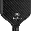Carbon Fiber Pickleball Paddle, Carbon Fiber Surface (CFS) Pickle Ball Paddles with 16mm Honeycomb Core, Lightweight, Shock-Absorbing Paddle with Anti-Slip Grip, Ideal for Novice & Pro Players