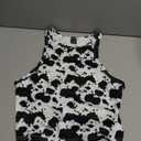 Women's Cow Print Tank Top Sleeveless Crewneck Fitted Crop Tops Summer Cowgirl Vest XS
